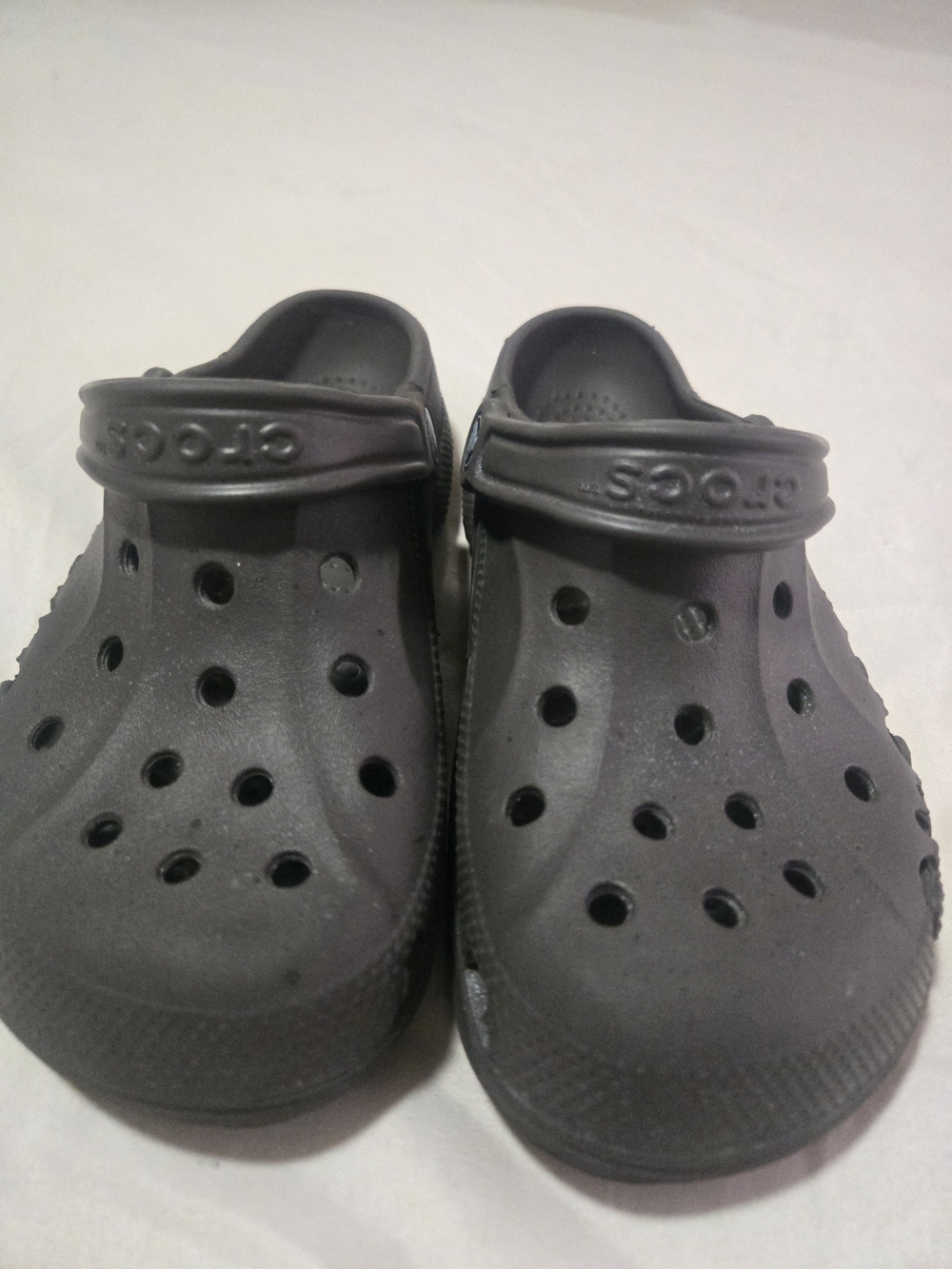 Kids Black Foam Clog Sandals with Heel Strap